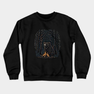 Bear by the fire Crewneck Sweatshirt